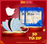  khẩu trang 5d túi zip Gia Mỹ - thùng 100 chiếc 