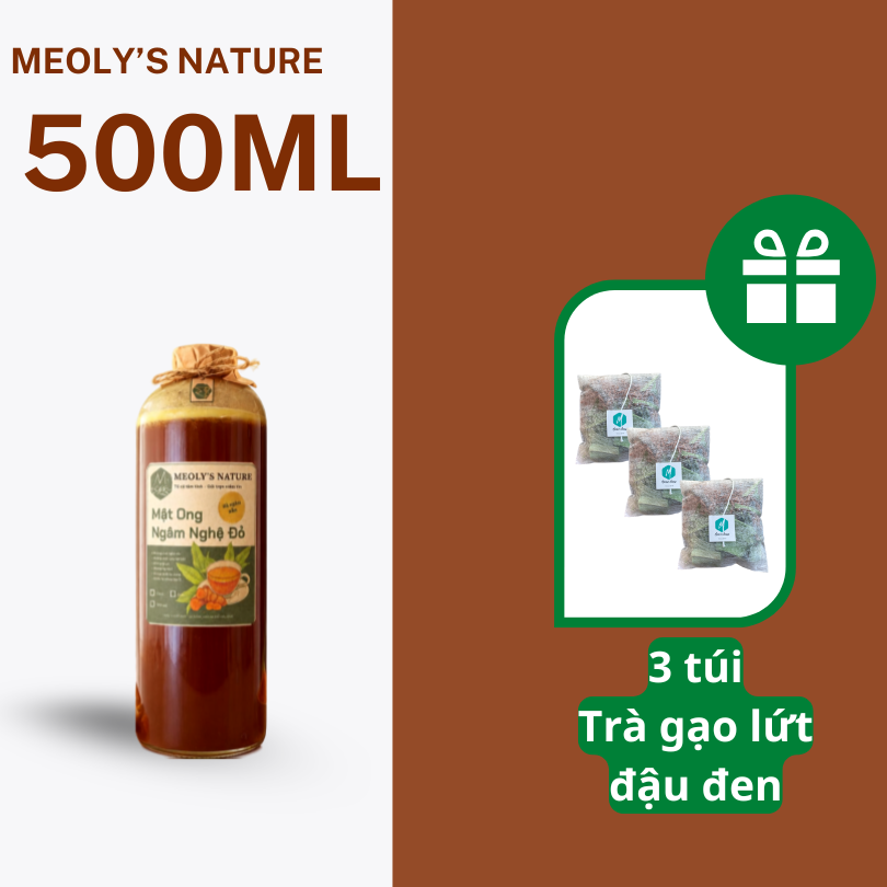  (Không Lấy Lát Nghệ) Mật Ong Ngâm Nghệ Đỏ Meoly Nature Hỗ Trợ Giảm Đau Dạ Dày Hỗ Trợ Da Sáng Min Chống Lão Hóa 