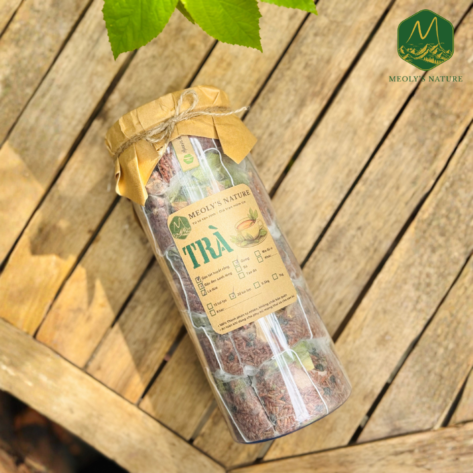  [Trà Túi Lọc] - Trà Gạo Lứt Đậu Đen Meoly's Nature- Thanh Lọc Giải Nhiệt, Thon Gọn, Lợi Sữa​​​​​​​, Detox Không Chất Bảo Quản 