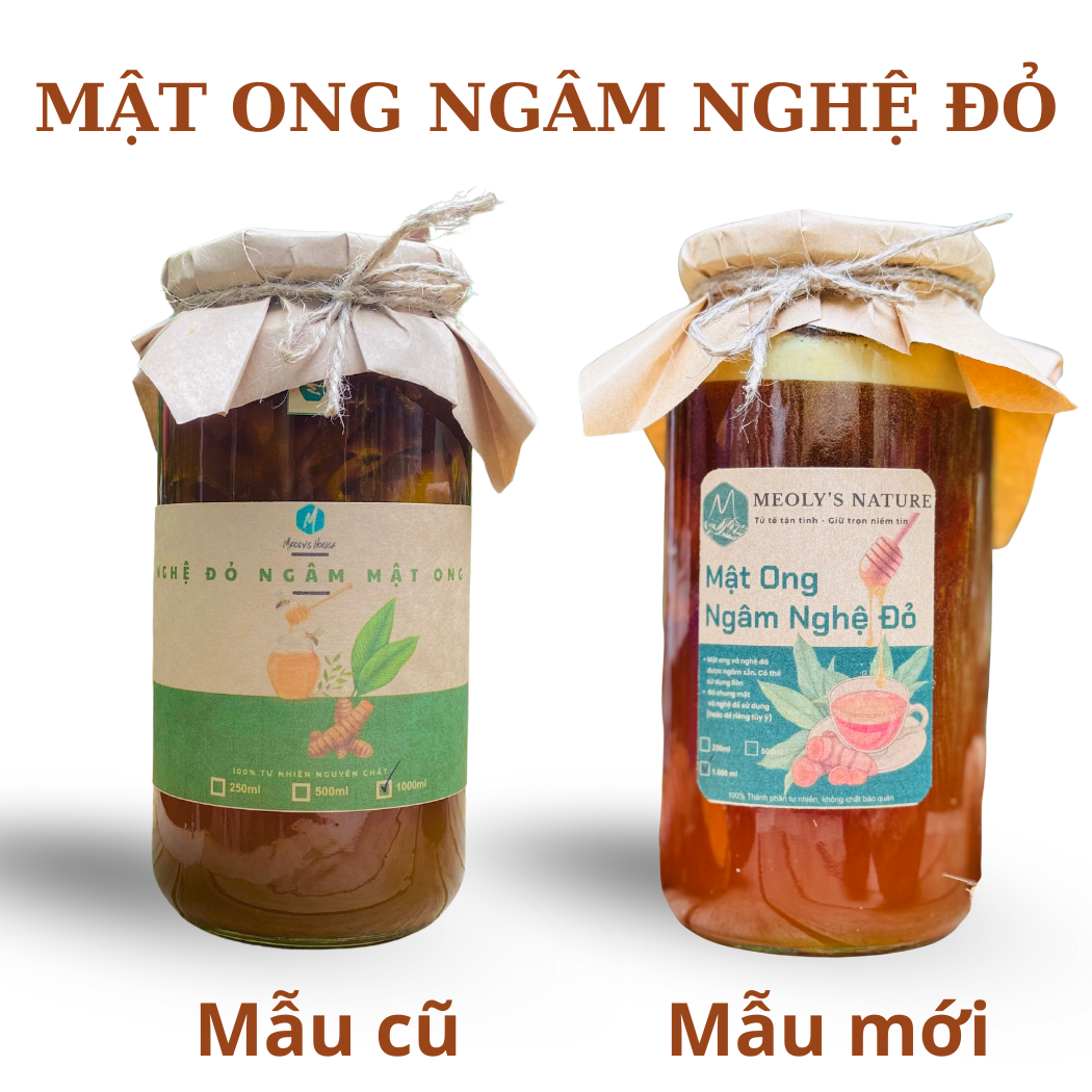  Combo 2 Lít Mật Ong Ngâm Nghệ Đỏ Tặng Thêm 1 Chai 500ml 