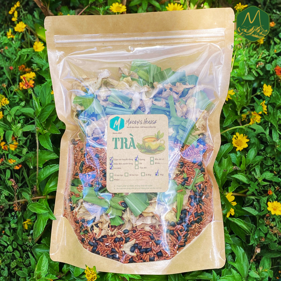  [Trà Theo Ký] - Trà Gạo Lứt Đậu Đen Meoly's Nature- Thanh Lọc Giải Nhiệt, Thon Gọn, Lợi Sữa​​​​​​​, Detox, Không Chất Bảo Quản 