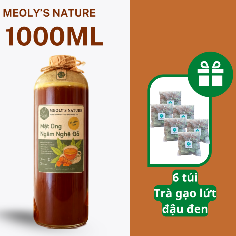  (Không Lấy Lát Nghệ) Mật Ong Ngâm Nghệ Đỏ Meoly Nature Hỗ Trợ Giảm Đau Dạ Dày Hỗ Trợ Da Sáng Min Chống Lão Hóa 
