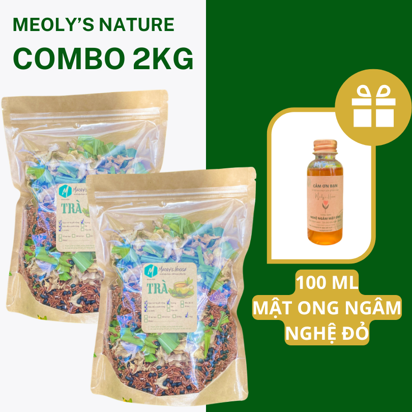  [Trà Theo Ký] - Trà Gạo Lứt Đậu Đen Meoly's Nature- Thanh Lọc Giải Nhiệt, Thon Gọn, Lợi Sữa​​​​​​​, Detox, Không Chất Bảo Quản 
