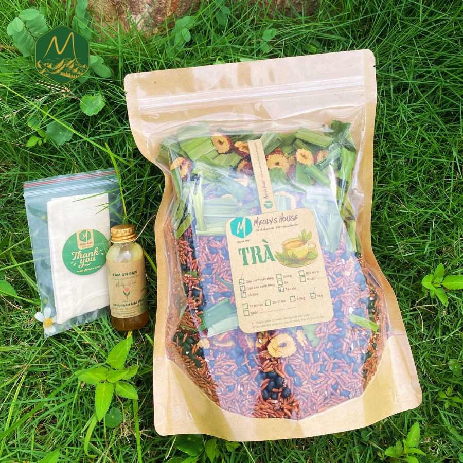  [Trà Theo Ký] - Trà Gạo Lứt Đậu Đen Meoly's Nature- Thanh Lọc Giải Nhiệt, Thon Gọn, Lợi Sữa​​​​​​​, Detox, Không Chất Bảo Quản 