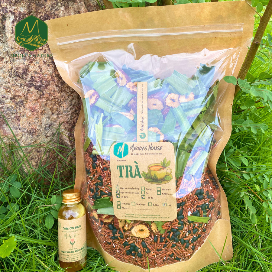  [Trà Theo Ký] - Trà Gạo Lứt Đậu Đen Meoly's Nature- Thanh Lọc Giải Nhiệt, Thon Gọn, Lợi Sữa​​​​​​​, Detox, Không Chất Bảo Quản 