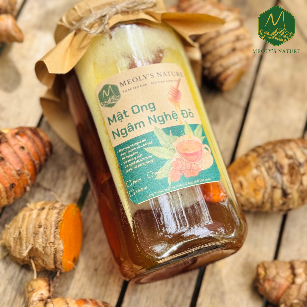  Combo 2 Lít Mật Ong Ngâm Nghệ Đỏ Tặng Thêm 1 Chai 500ml 