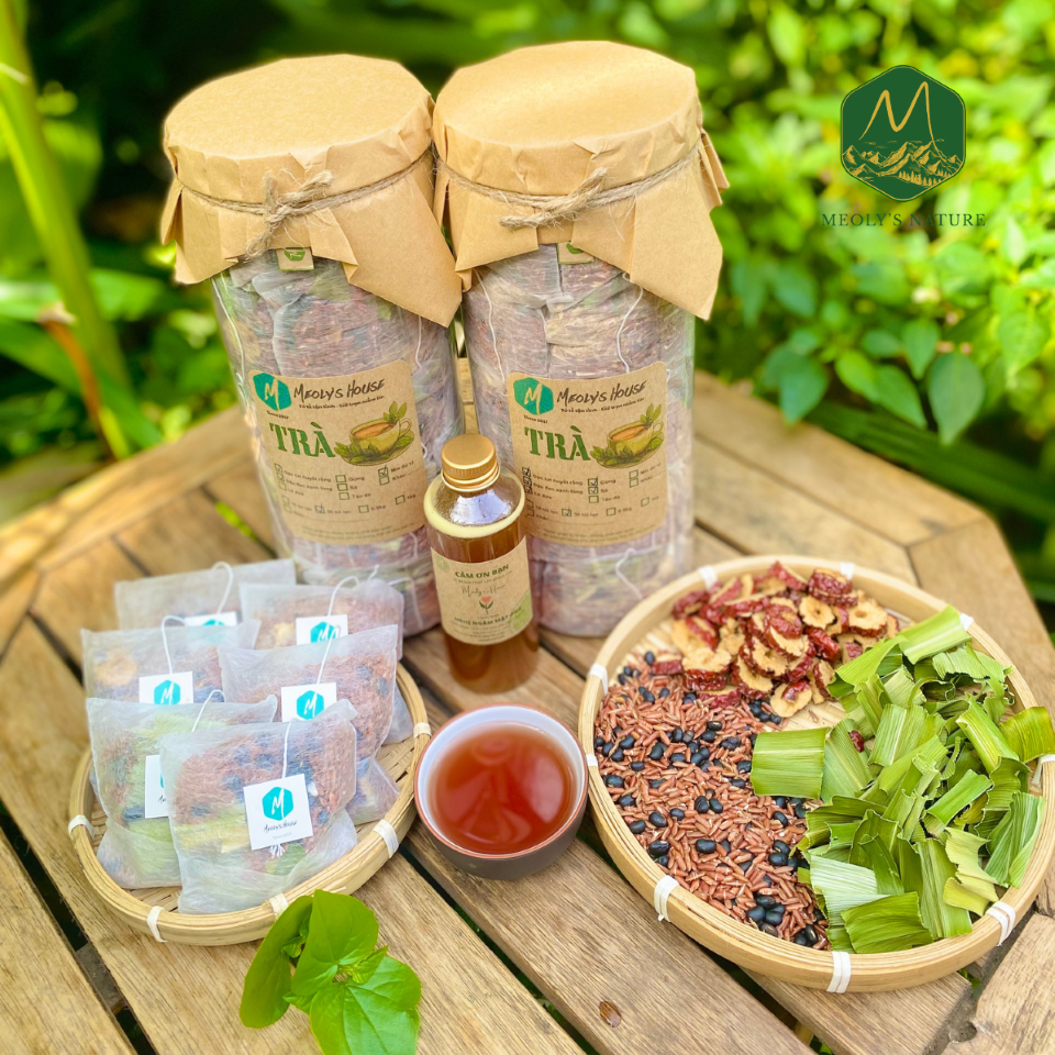  [Trà Túi Lọc] - Trà Gạo Lứt Đậu Đen Meoly's Nature- Thanh Lọc Giải Nhiệt, Thon Gọn, Lợi Sữa​​​​​​​, Detox Không Chất Bảo Quản 
