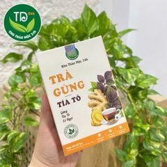 Trà túi lọc Gừng – Tía Tô, hộp 30 túi lọc x 3g, đậm vị trà, hàng công ty uy tín chất lượng, giấy tờ kiểm định đầy đủ.