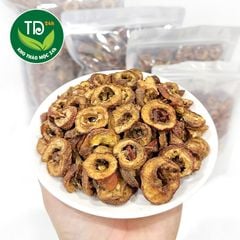 Sơn tra khô, táo mèo khô, tách hạt thái lát sấy lạnh, đều, đẹp, khô, thơm