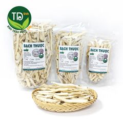 Bạch thược khô, thái lát, trắng, sạch, thơm, hỗ trợ tiêu hóa, đường ruột, bổ huyết, điều kinh, giảm đau, nhuận gan