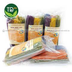 Bún gạo lứt ngũ sắc, vị ngô, chùm ngây, gấc, lá cẩm, đậu biếc, đặc sản Cao Bằng, 100% organic