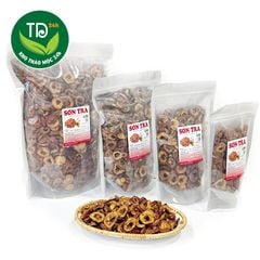 Sơn tra khô, táo mèo khô, tách hạt thái lát sấy lạnh, đều, đẹp, khô, thơm