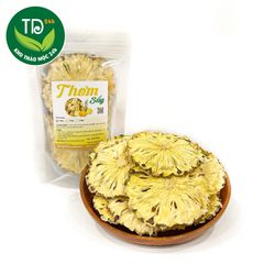 Thơm sấy lạnh, Dứa sấy lạnh, nguyên chất, không đường, bổ sung vitamin, detox cơ thể.