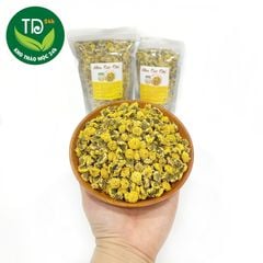 Trà hoa cúc chi (cúc tiến Vua) sấy lạnh nguyên bông, hàng mùa mới, loại đặc biệt, dùng pha trà, thích hợp làm quà biếu tặng