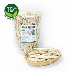 Bạch thược khô, thái lát, trắng, sạch, thơm, hỗ trợ tiêu hóa, đường ruột, bổ huyết, điều kinh, giảm đau, nhuận gan