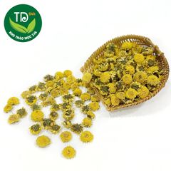 Trà hoa cúc chi (cúc tiến Vua) sấy lạnh nguyên bông, hàng mùa mới, khô, sạch, thơm, dùng pha trà, decor, thích hợp làm quà biếu tặng