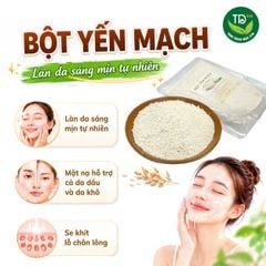 Bột yến mạch nguyên chất, dùng đắp mặt nạ, hỗ trợ làm đẹp, ngừa lão hóa, giảm mụn, cải thiện làn da