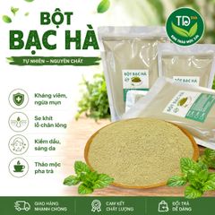 Bột bạc hà nguyên chất, thảo mộc dùng hỗ trợ làm đẹp, giảm mụn, cải thiện làn da, ngâm chân và tắm