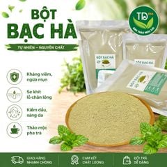 Bột Bạc Hà Nguyên Chất 100% dùng làm đẹp, giảm mụn, giảm sung viêm, ngâm chân và tắm