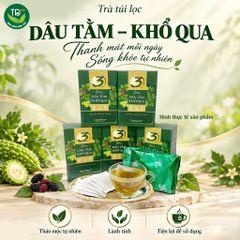Trà túi lọc dâu tằm khổ qua, hộp 30 gói * 3gr, tiện sử dụng, thơm dịu từ thiên nhiên, nhiều công dụng tốt