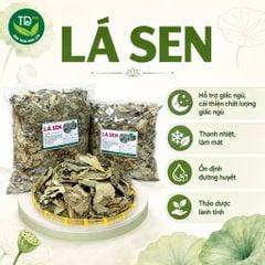 [01 kg] Lá Sen khô (sao vàng hạ thổ), xanh, sạch, đẹp, hỗ trợ ngủ ngon, detox cơ thể, giải nhiệt