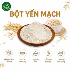 Bột yến mạch nguyên chất, dùng đắp mặt nạ, hỗ trợ làm đẹp, ngừa lão hóa, giảm mụn, cải thiện làn da