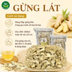 Gừng khô thái lát, can khương, hàng mùa vụ mới, thơm cay, dùng pha trà, xông giải cảm, giữ ẩm cơ thể, tăng sức đề kháng