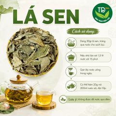 [02 kg] Lá Sen khô (sao vàng hạ thổ), xanh, sạch, đẹp, hỗ trợ ngủ ngon, detox cơ thể, giải nhiệt