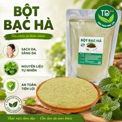 Bột bạc hà nguyên chất, thảo mộc dùng hỗ trợ làm đẹp, giảm mụn, cải thiện làn da, ngâm chân và tắm
