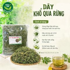 Dây lá khổ qua rừng (dây lá mướp đắng rừng) chính hiệu, 500 gr, hàng mùa vụ mới, khô, sạch thơm, hỗ trợ thanh lọc cơ thể