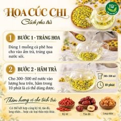 Trà hoa cúc chi (cúc tiến Vua) sấy lạnh nguyên bông, hàng mùa mới, khô, sạch, thơm, dùng pha trà, decor, thích hợp làm quà biếu tặng