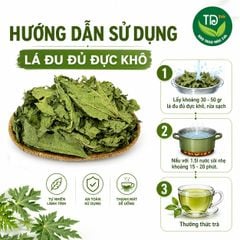 Lá đu đủ đực sấy khô, hàng mùa mới, loại A, xanh, sạch, thơm, nhiều công dụng tốt