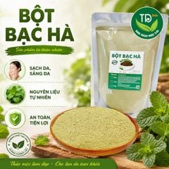Bột Bạc Hà Nguyên Chất 100% dùng làm đẹp, giảm mụn, giảm sung viêm, ngâm chân và tắm