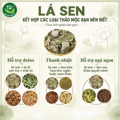 [02 kg] Lá Sen khô (sao vàng hạ thổ), xanh, sạch, đẹp, hỗ trợ ngủ ngon, detox cơ thể, giải nhiệt