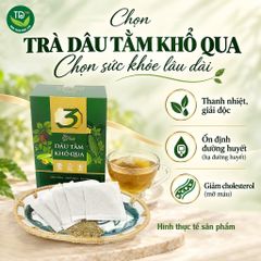 Trà túi lọc dâu tằm khổ qua, hộp 30 gói * 3gr, tiện sử dụng, thơm dịu từ thiên nhiên, nhiều công dụng tốt