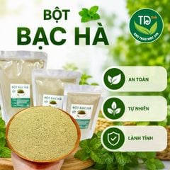Bột Bạc Hà Nguyên Chất 100% dùng làm đẹp, giảm mụn, giảm sung viêm, ngâm chân và tắm