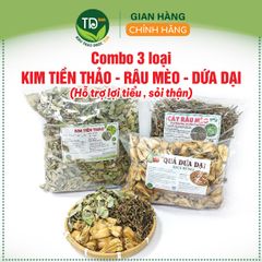 Combo 3 kg (Kim tiền thảo, cây râu mèo, quả dứa rừng) hỗ trợ tốt cho người sỏi thận, sỏi tiết niệu, hàng mùa mới, sạch