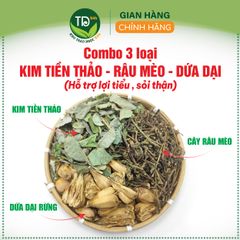 Combo 3 kg (Kim tiền thảo, cây râu mèo, quả dứa rừng) hỗ trợ tốt cho người sỏi thận, sỏi tiết niệu, hàng mùa mới, sạch