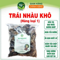 Trái Nhàu Khô giúp tiêu hóa dễ dàng, lợi tiểu, nhuận trường, ổn định huyết áp, tăng cường miễn dịch