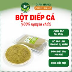 Bột diếp cá nguyên chất 100%, hỗ trợ ngăn ngừa mụn và giảm thâm nám, cải thiện làn da, tẩy TBC