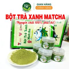 Bột Trà Xanh Matcha nguyên chất 100 %, hương liệu tự nhiên làm bánh, đắp mặt, pha chế đồ uống I Kho Thảo Dược 24h