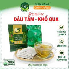 Trà túi lọc dâu tằm khổ qua, hộp 30 gói * 3gr, tiện sử dụng, thơm dịu từ thiên nhiên, nhiều công dụng tốt