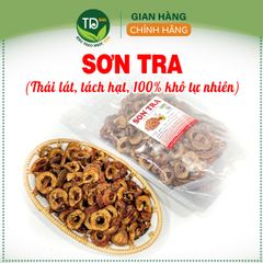 Sơn tra khô, táo mèo khô, tách hạt thái lát sấy lạnh, đều, đẹp, khô, thơm