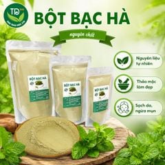 Bột Bạc Hà Nguyên Chất 100% dùng làm đẹp, giảm mụn, giảm sung viêm, ngâm chân và tắm