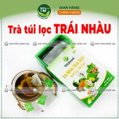 Trà trái nhàu thảo dược dạng túi lọc, đạt chuẩn ISO 22000, OCOP, HACCP, kết hợp 9 dòng dược liệu quý, thảo mộc cho sức khoẻ, thơm dịu vị thiên nhiên, hàng loại 1, 100% từ thiên nhiên