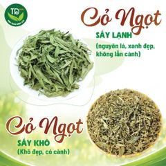 Cỏ ngọt hữu cơ sấy khô, hàng lá xanh, đẹp, 01 kg, hỗ trợ thanh nhiệt, đường ăn kiêng tự nhiên, tốt cho người tiểu đường