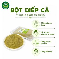 Bột diếp cá nguyên chất 100%, hỗ trợ ngăn ngừa mụn và giảm thâm nám, cải thiện làn da, tẩy TBC