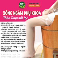 Thảo dược xông phụ khoa, xông vùng kín sau sinh, làm hồng, thơm, se khít cô bé, sạch sản dịch sau sinh, túi lọc tiện lợi