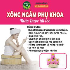 Thảo dược xông phụ khoa, xông vùng kín sau sinh, làm hồng, thơm, se khít cô bé, sạch sản dịch sau sinh, túi lọc tiện lợi