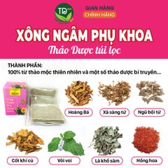Thảo dược xông phụ khoa, xông vùng kín sau sinh, làm hồng, thơm, se khít cô bé, sạch sản dịch sau sinh, túi lọc tiện lợi